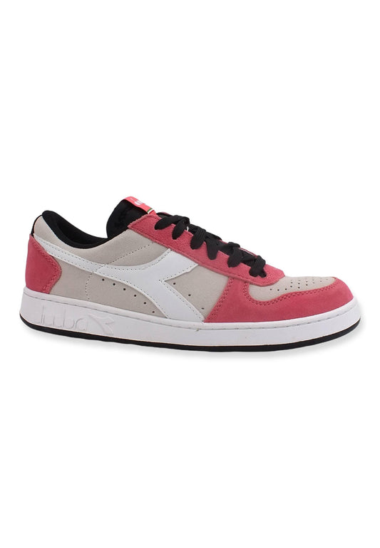 DIADORA Magic Basket Low Sneaker Donna White Tea Rose Black 501.179014C9996 - Sandrini Calzature e Abbigliamento