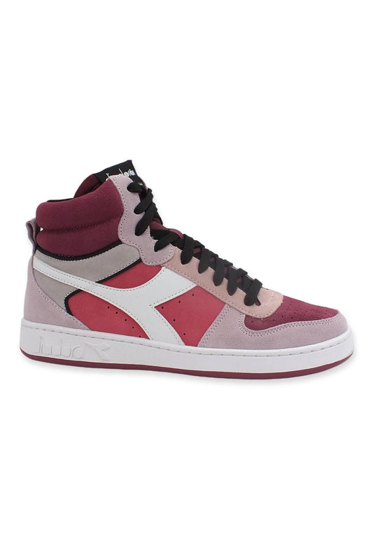 DIADORA Magic Basket Mid Sneaker Donna Renaissance Rose Lilac Marble 501.179011D0112 - Sandrini Calzature e Abbigliamento