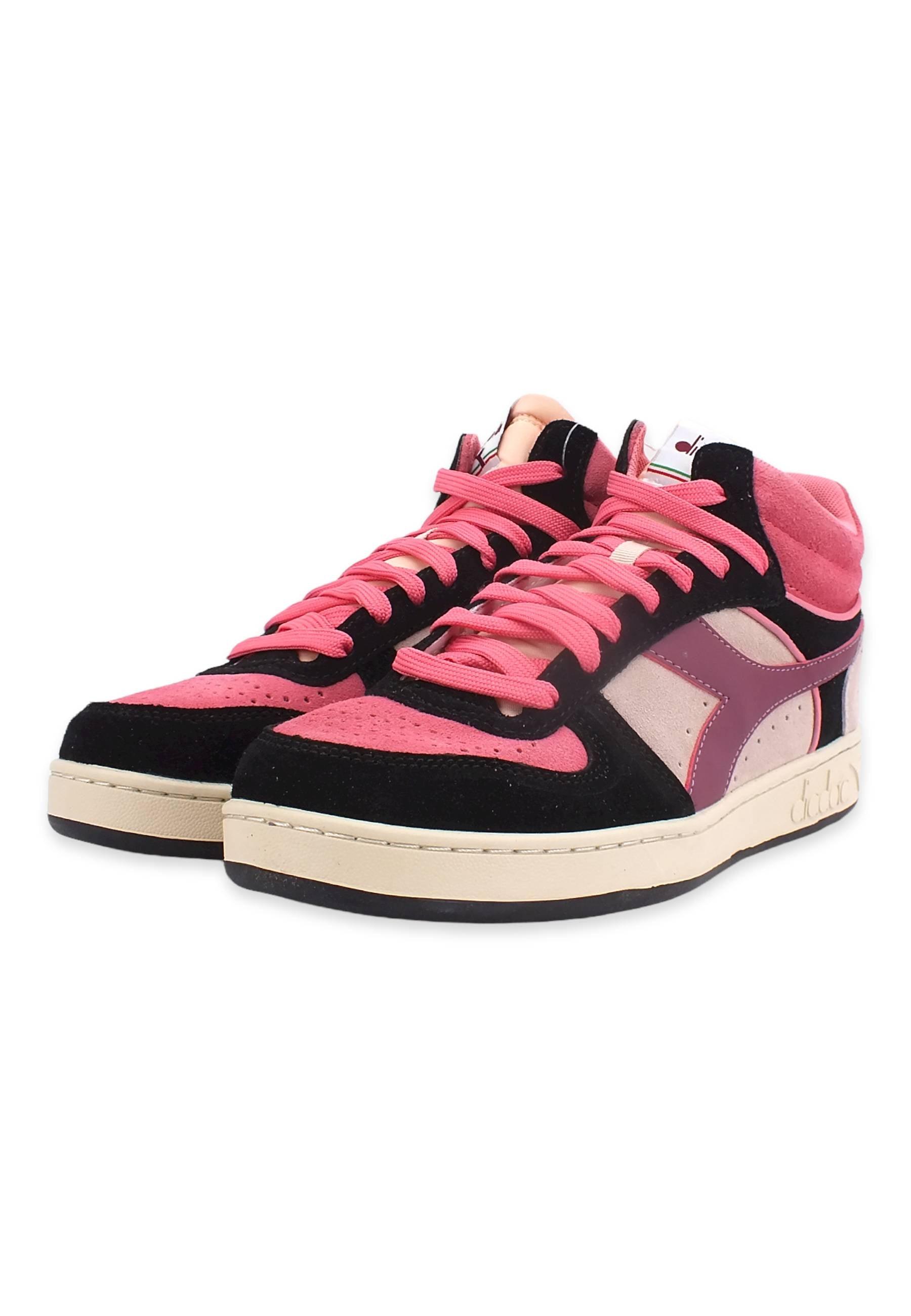 DIADORA Magic Basket Sneaker Donna Rosa Peony Silver Black Tea 501.179012D0111 - Sandrini Calzature e Abbigliamento