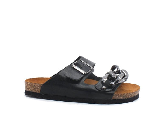 DIVINE FOLLIE Ciabatta Pelle Catena - Sandrini Calzature e Abbigliamento