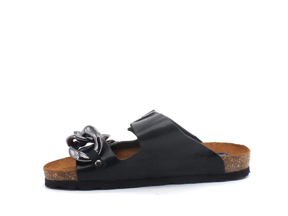 DIVINE FOLLIE Ciabatta Pelle Catena - Sandrini Calzature e Abbigliamento