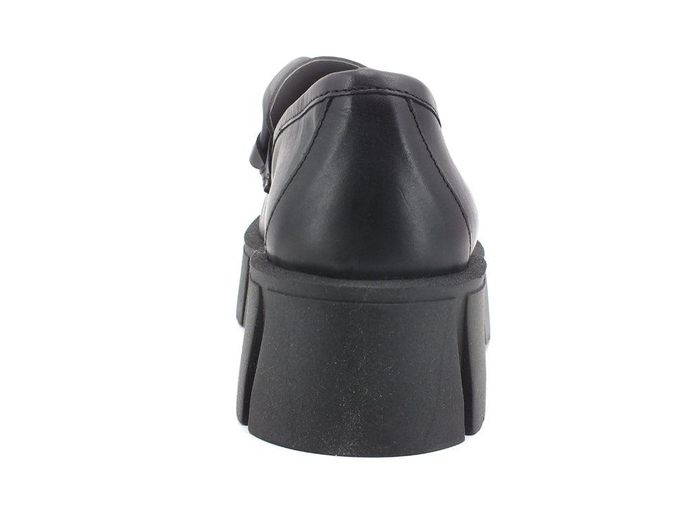 DIVINE FOLLIE Mocassino Carrarmato Catena Black DF2150 - Sandrini Calzature e Abbigliamento