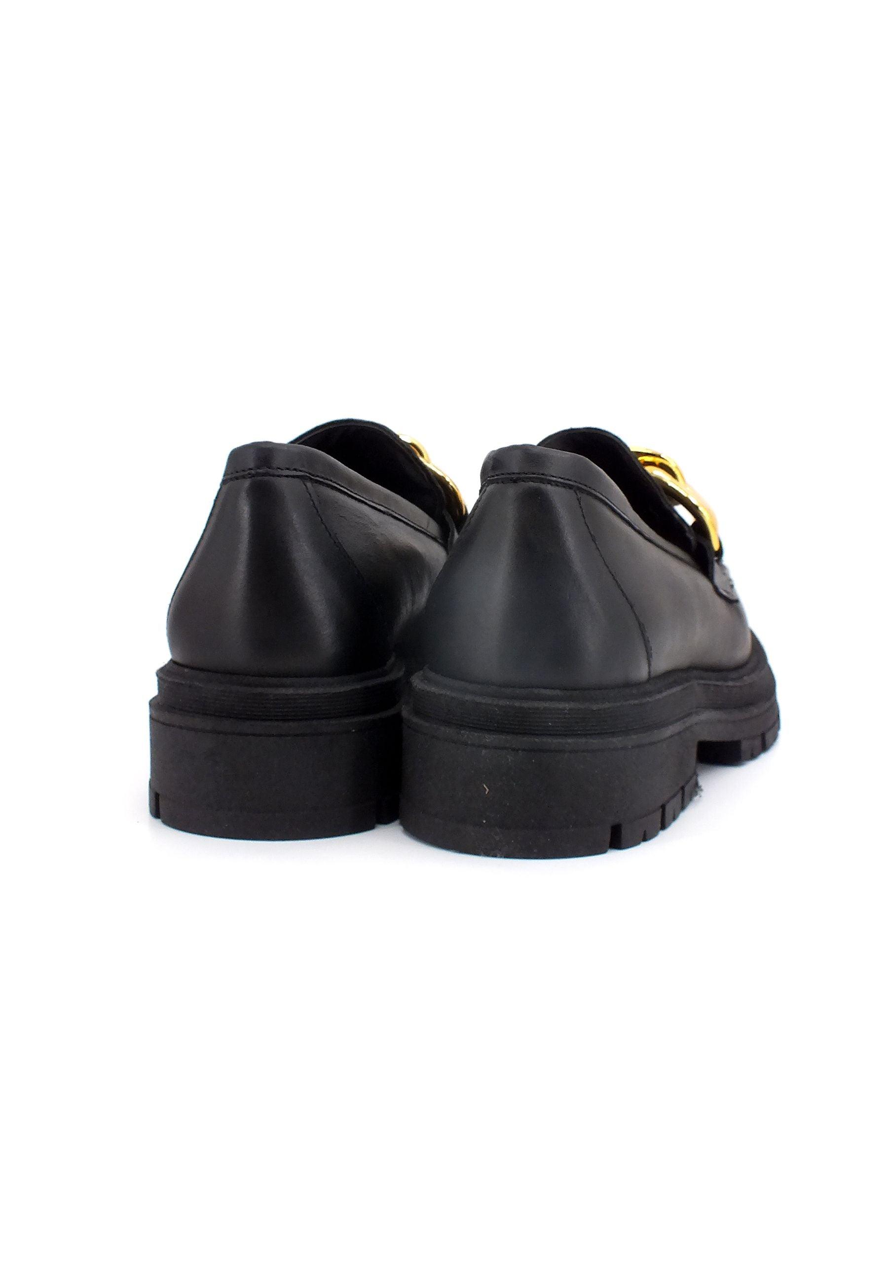 DIVINE FOLLIE Mocassino Catena Donna Nero DF2234C - Sandrini Calzature e Abbigliamento