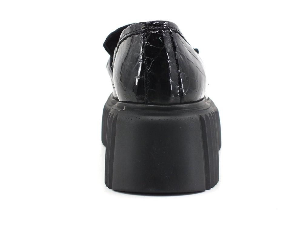 DIVINE FOLLIE Mocassino Combact Cocco Nero NATHAN2 - Sandrini Calzature e Abbigliamento