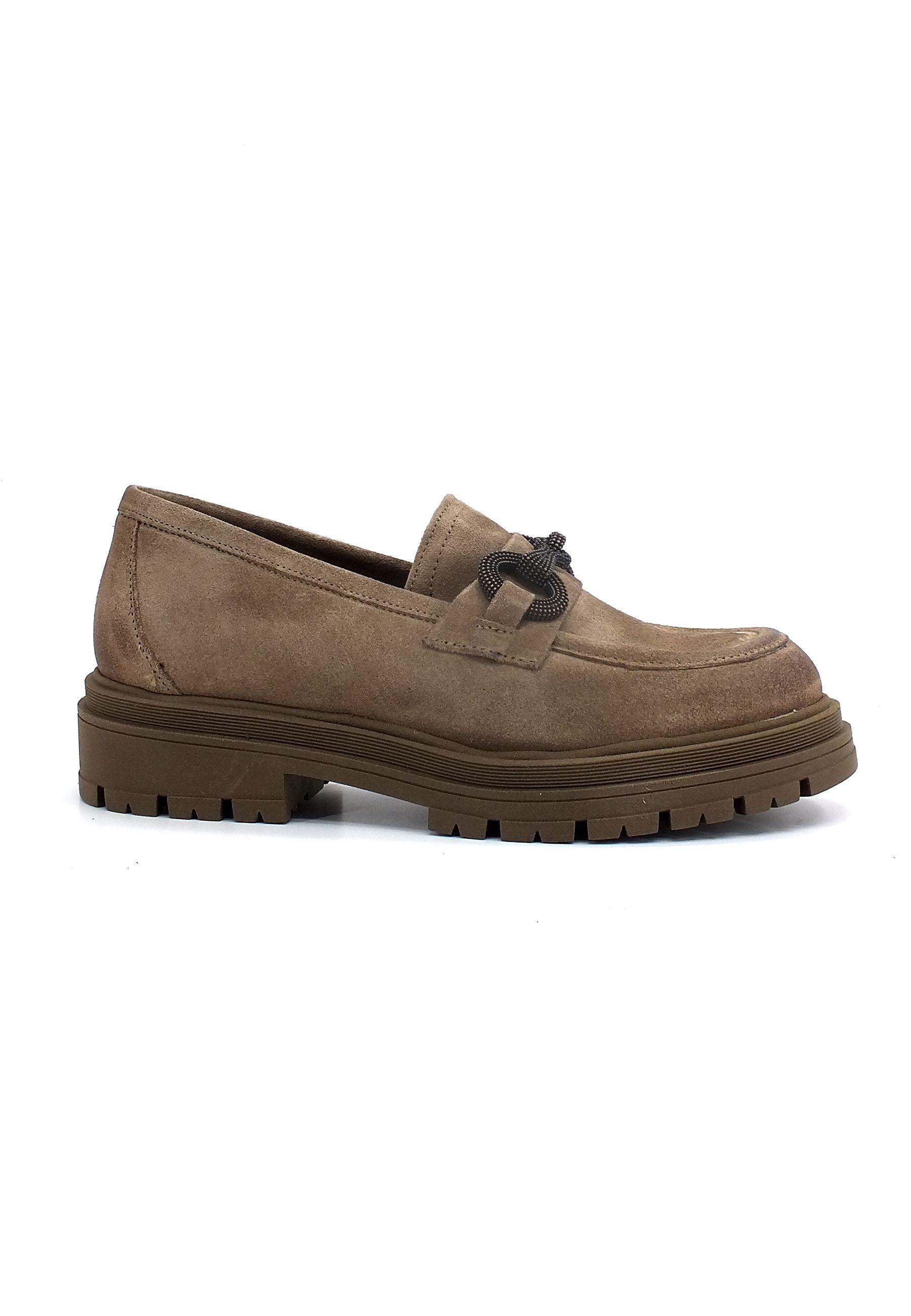 DIVINE FOLLIE Mocassino Donna Beige Taupe DF2234 - Sandrini Calzature e Abbigliamento
