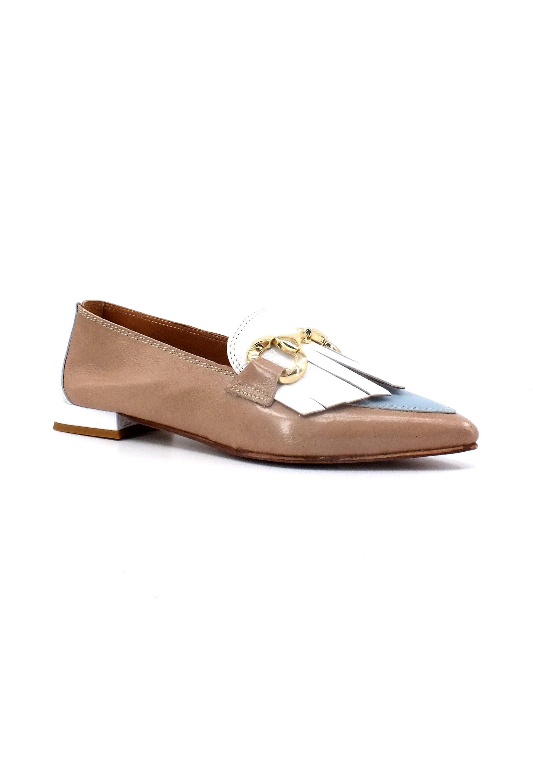 DIVINE FOLLIE Mocassino Punta Donna Corda Bianco 901-21F - Sandrini Calzature e Abbigliamento