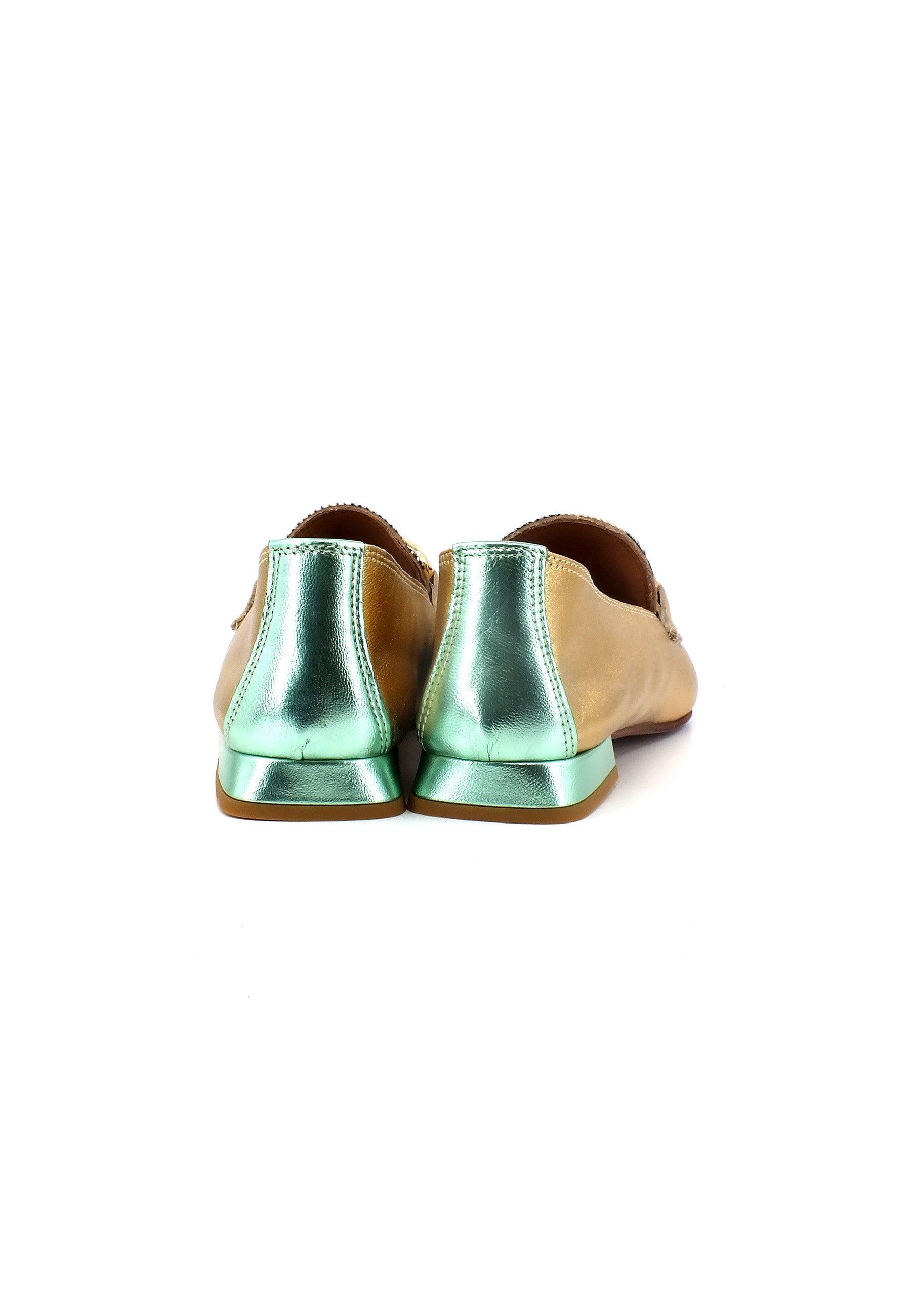DIVINE FOLLIE Mocassino Punta Donna Leo Gold 901-20F - Sandrini Calzature e Abbigliamento