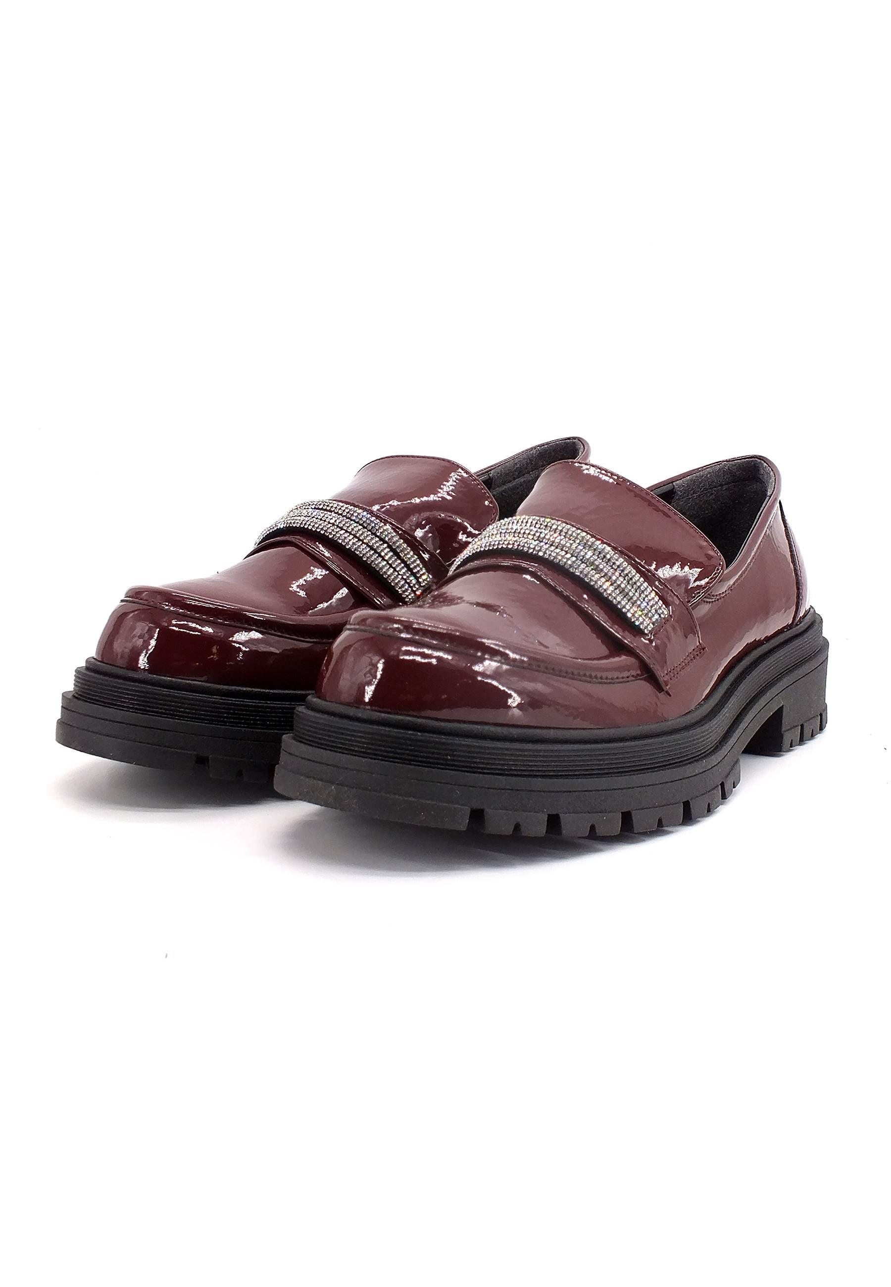 DIVINE FOLLIE Mocassino Strass Donna Bordò 313 - Sandrini Calzature e Abbigliamento