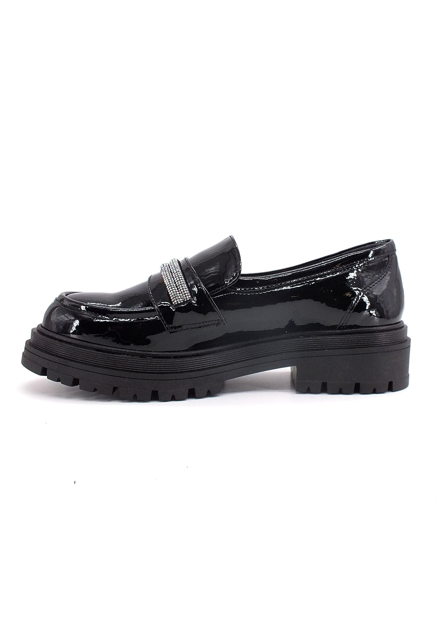DIVINE FOLLIE Mocassino Strass Donna Nero 313 - Sandrini Calzature e Abbigliamento