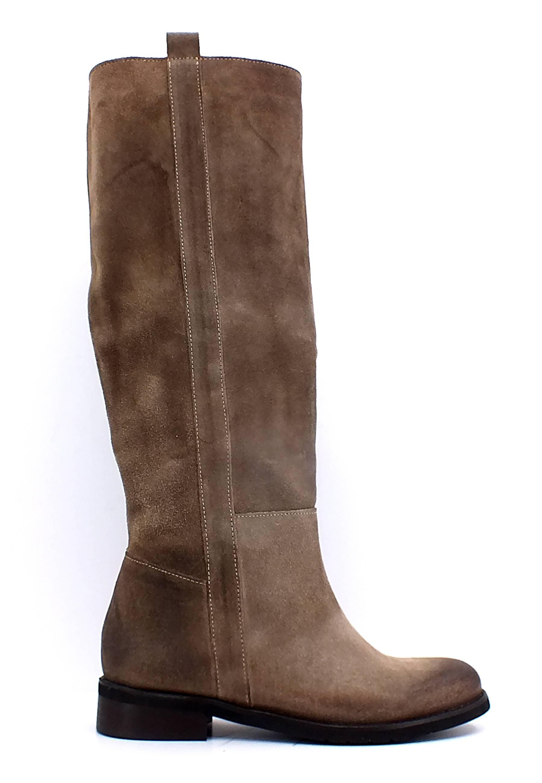 DIVINE FOLLIE Stivale Cavallerizza Donna Marrone Taupe DF2222 - Sandrini Calzature e Abbigliamento
