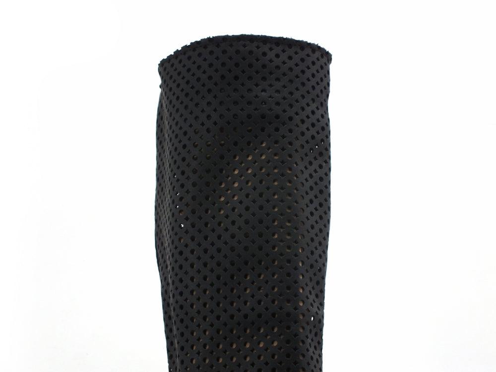 DIVINE FOLLIE Stivale Pelle Traforata Carrarmato Nero 300 - Sandrini Calzature e Abbigliamento