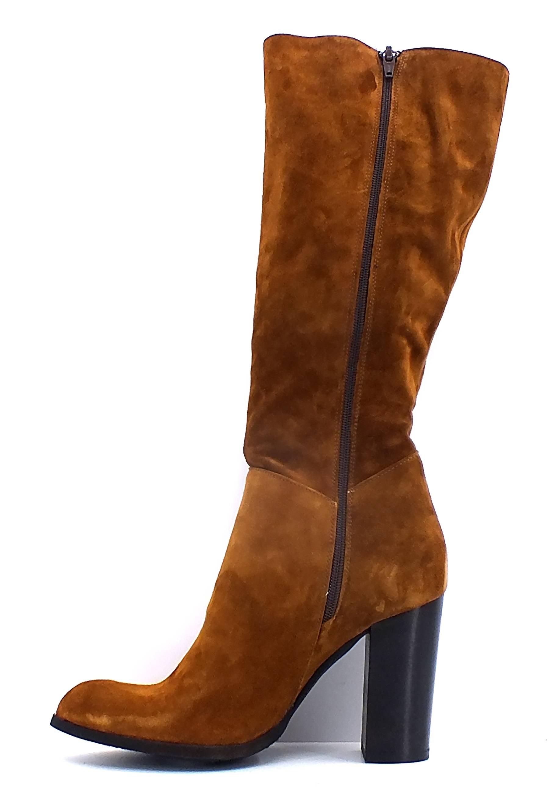 DIVINE FOLLIE Stivale Tacco Largo Donna Cuoio ST07 - Sandrini Calzature e Abbigliamento