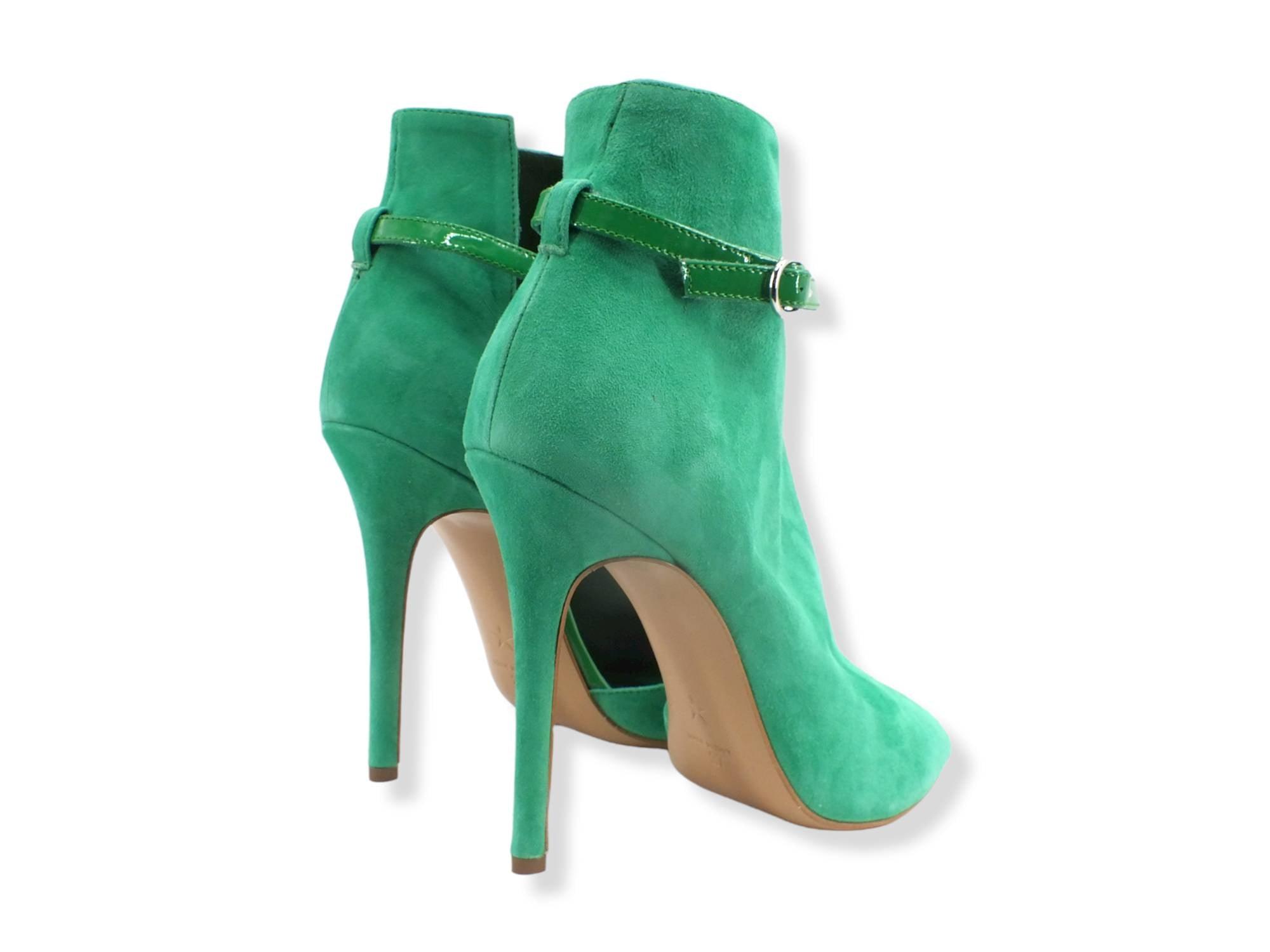 DIVINE FOLLIE Tronchetto Tacco Alto Fibbia Verde ATTRAENTE - Sandrini Calzature e Abbigliamento