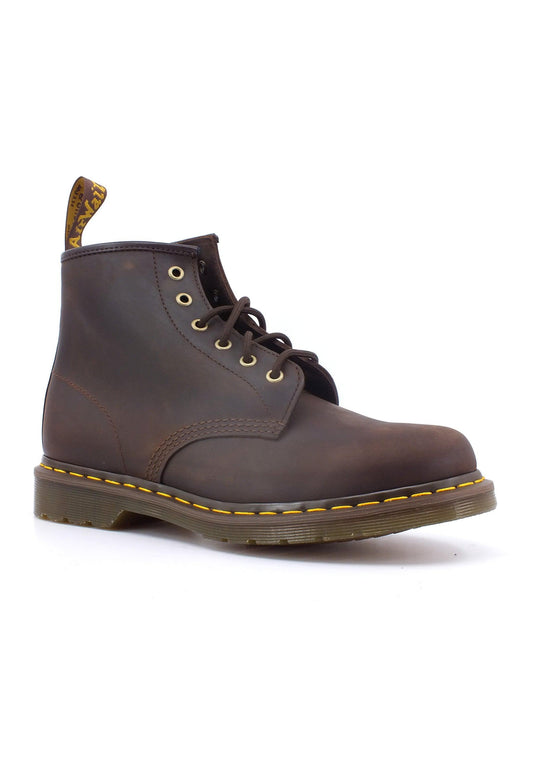 DR. MARTENS Crazy Horse Stivaletto Anfibio Uomo Dark Brown 101-27761201 - Sandrini Calzature e Abbigliamento