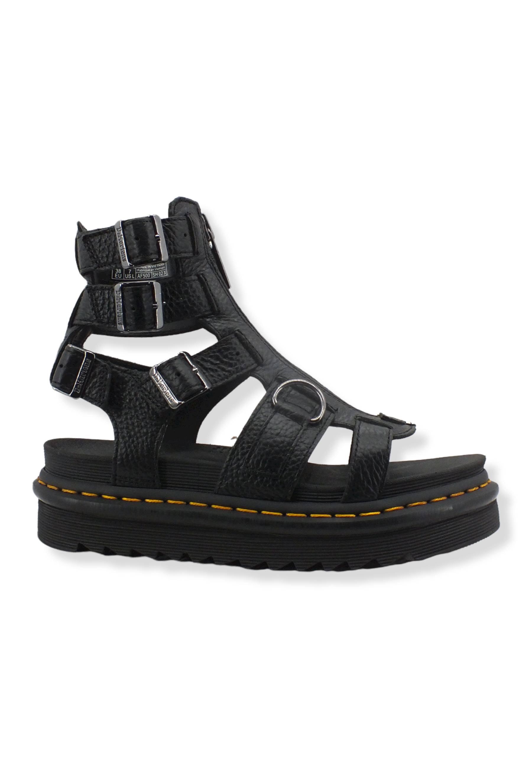 DR. MARTENS Olson Milled Nappa Sandalo Donna Black OLSON-26561001 - Sandrini Calzature e Abbigliamento