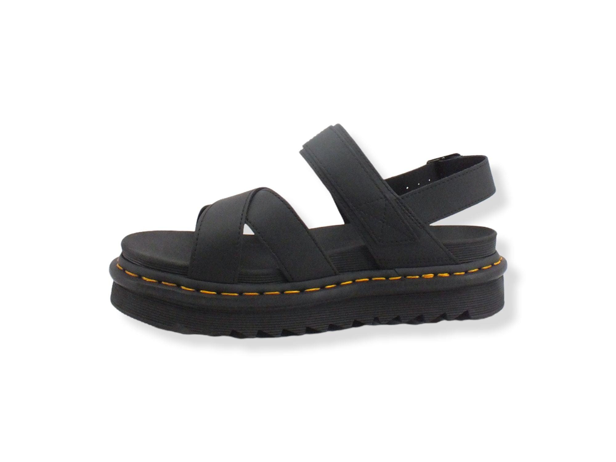 DR. MARTENS Voss II Hydro Leather Sandalo Donna Black VOSSII-26799001 - Sandrini Calzature e Abbigliamento