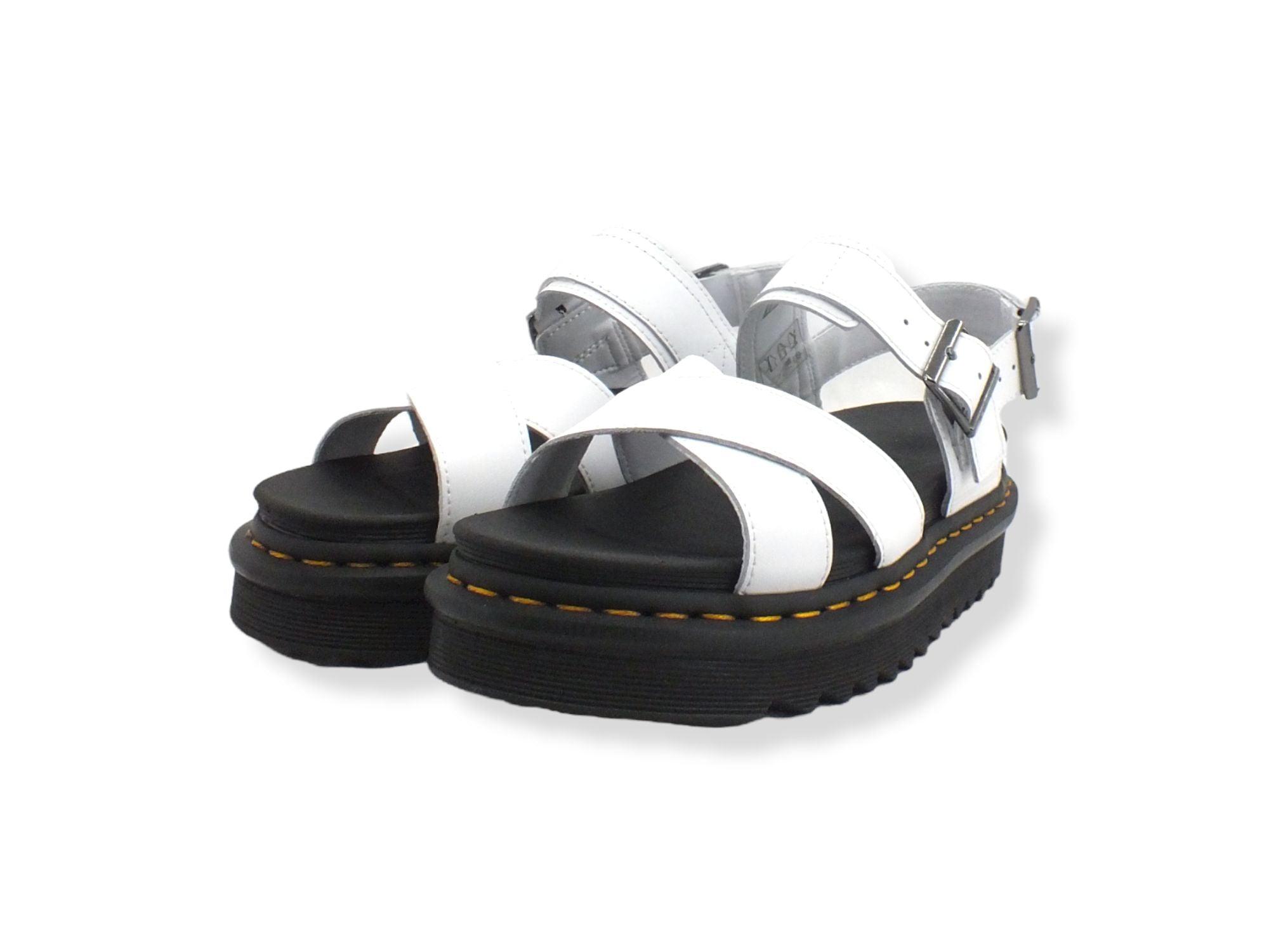 DR. MARTENS Voss II Hydro Leather Sandalo Donna White VOSSII-26799100 - Sandrini Calzature e Abbigliamento