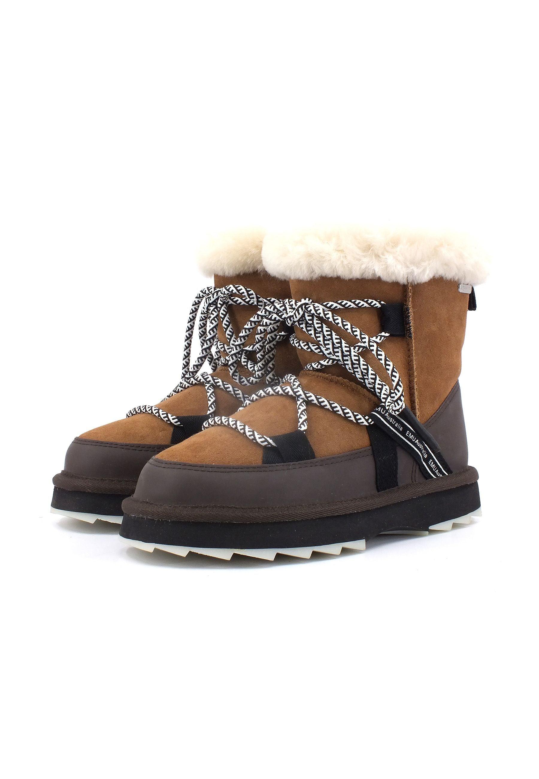 EMU Blurred Stivaletto Pelo Donna Chestnut W12641 - Sandrini Calzature e Abbigliamento