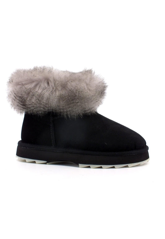 EMU Sharky Micro Crimp Stivaletto Pelo Donna Black W12917 - Sandrini Calzature e Abbigliamento