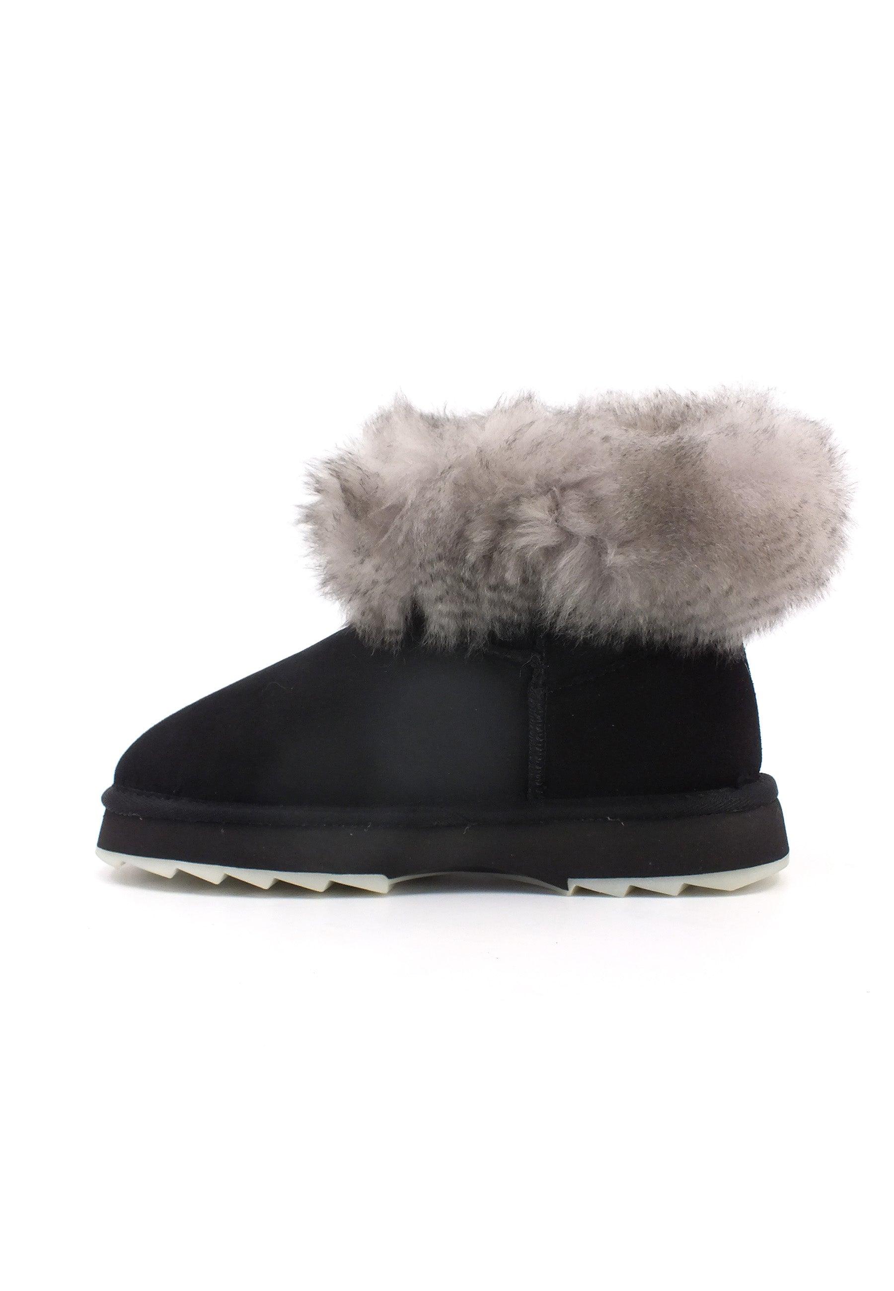EMU Sharky Micro Crimp Stivaletto Pelo Donna Black W12917 - Sandrini Calzature e Abbigliamento