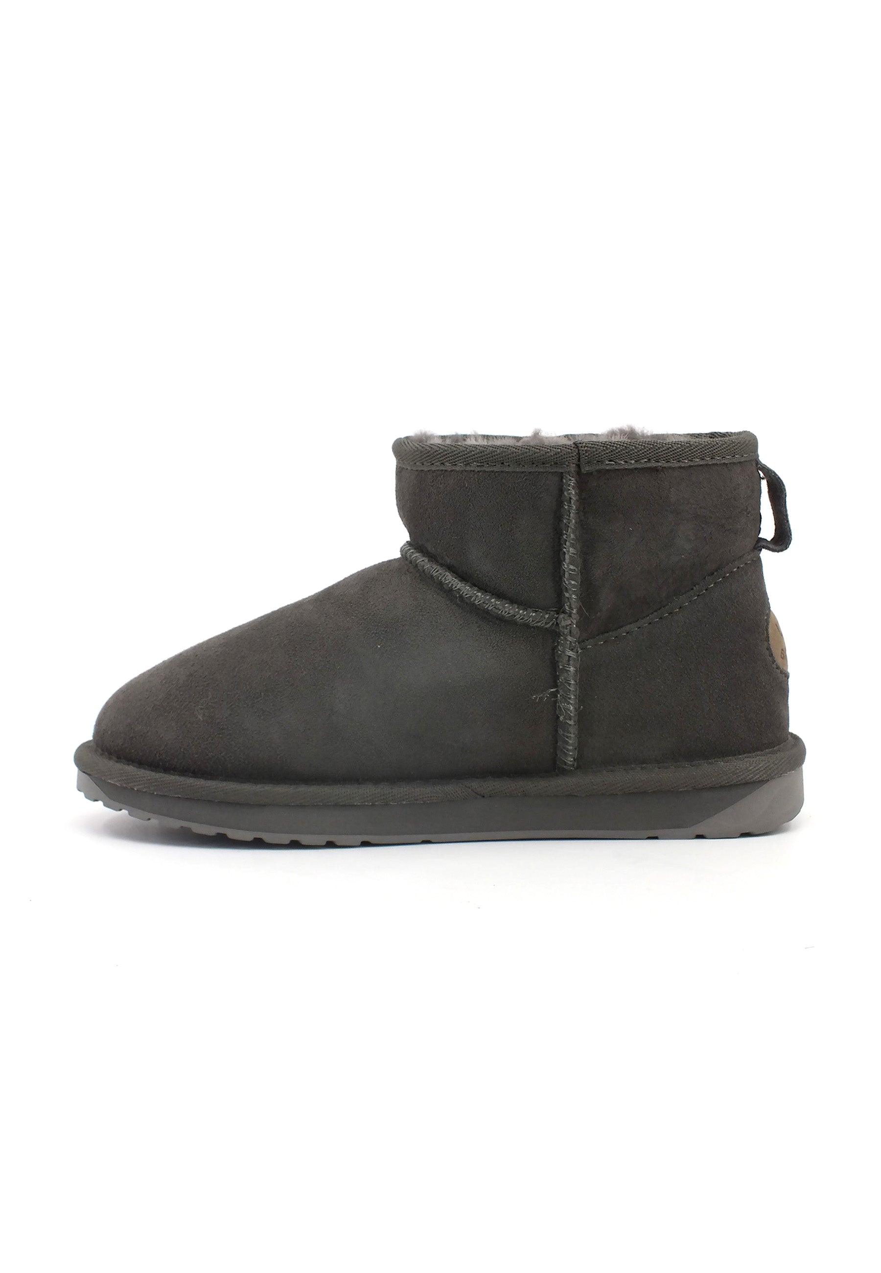 EMU Stinger Micro Stivaletto Pelo Donna Charcoal Grigio W10937 - Sandrini Calzature e Abbigliamento