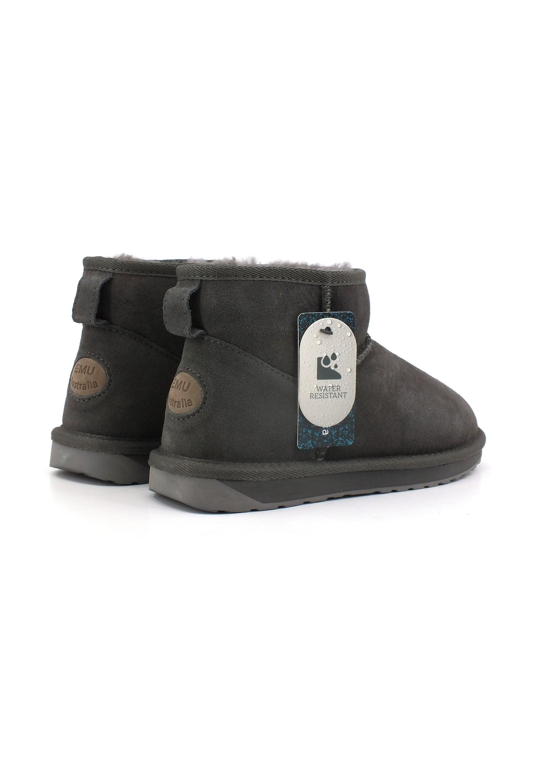 EMU Stinger Micro Stivaletto Pelo Donna Charcoal Grigio W10937 - Sandrini Calzature e Abbigliamento