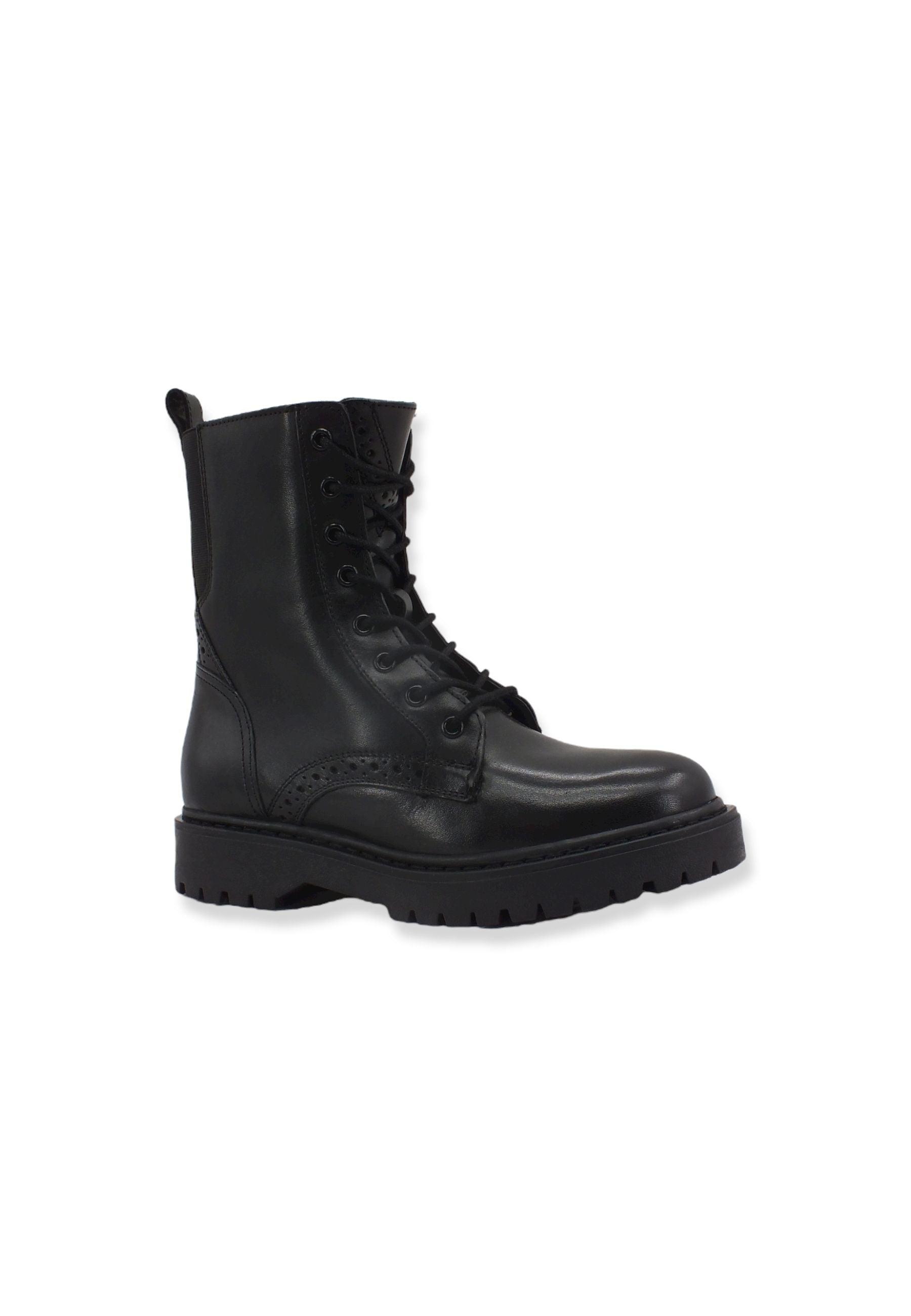 GEOX Bleyze Stivaletto Anfibio Donna Black D26QDD00043C9999 - Sandrini Calzature e Abbigliamento