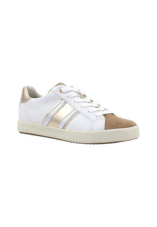 GEOX Blomiee Sneaker Donna White Beige D366HF0BCBNC0813 - Sandrini Calzature e Abbigliamento
