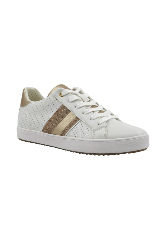 GEOX Blomiee Sneaker Donna White Gold D366HF054AJC1327 - Sandrini Calzature e Abbigliamento