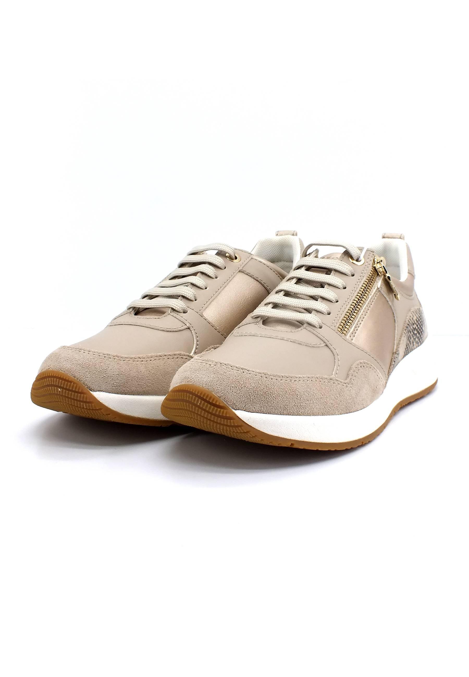 GEOX Bulmya Sneaker Donna Gold Taupe D35NQA0NFBCC2LH6 - Sandrini Calzature e Abbigliamento