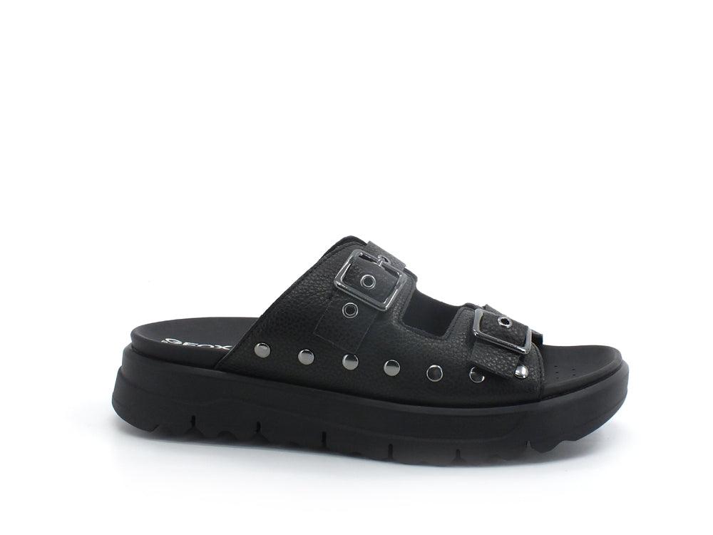 GEOX Ciabatta Fibbie Borchie Xand Nero - Sandrini Calzature e Abbigliamento
