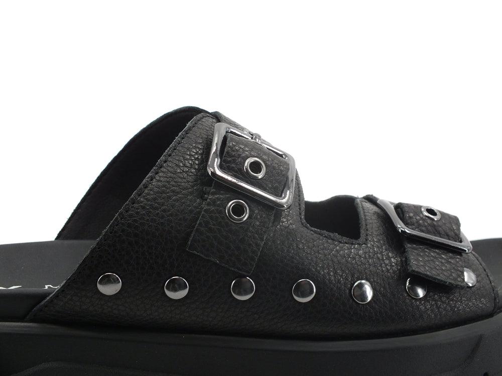 GEOX Ciabatta Fibbie Borchie Xand Nero - Sandrini Calzature e Abbigliamento