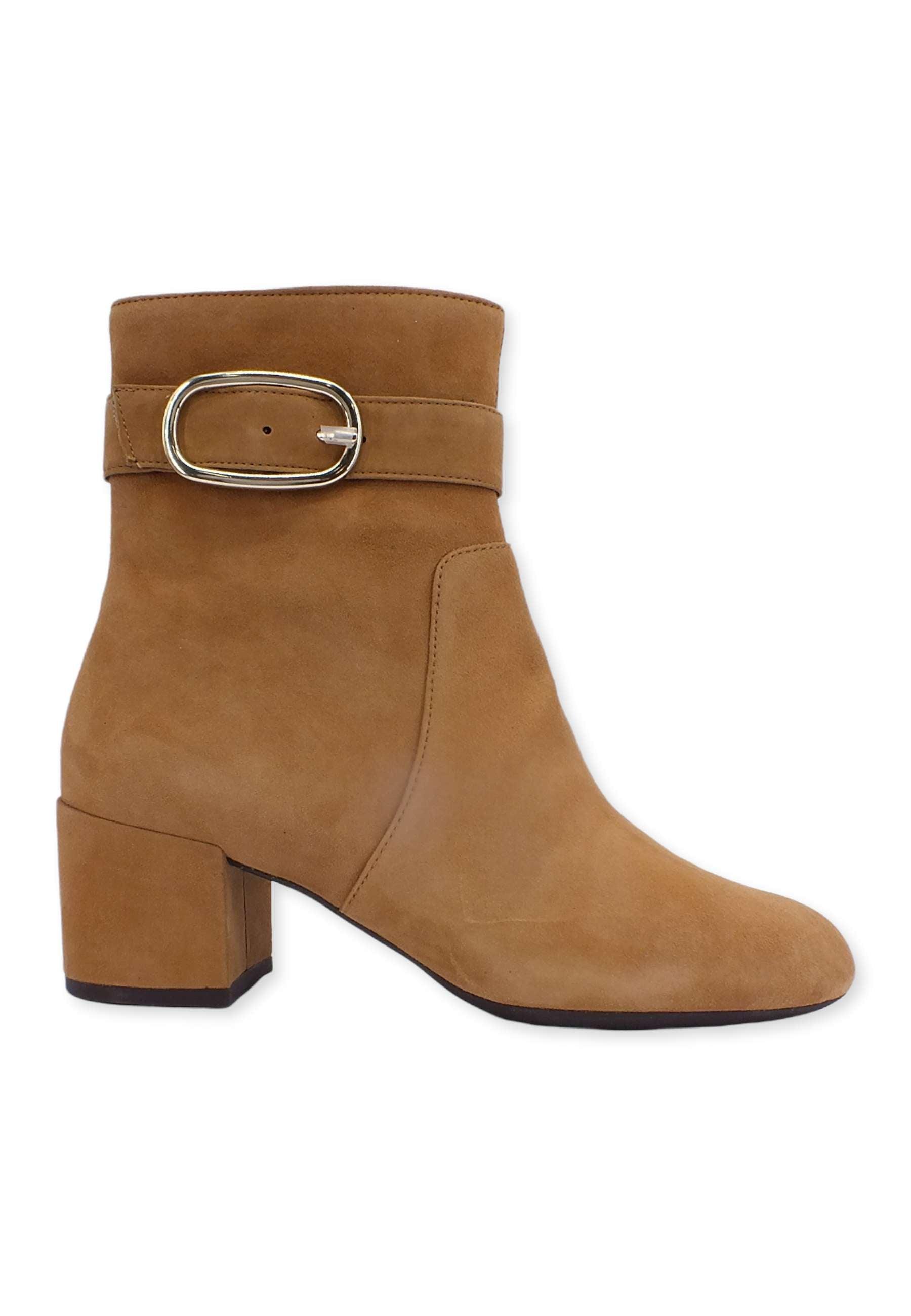 GEOX Eleana Stivaletto Tacco Donna Beige Cognac D26TWB0021C6001 - Sandrini Calzature e Abbigliamento