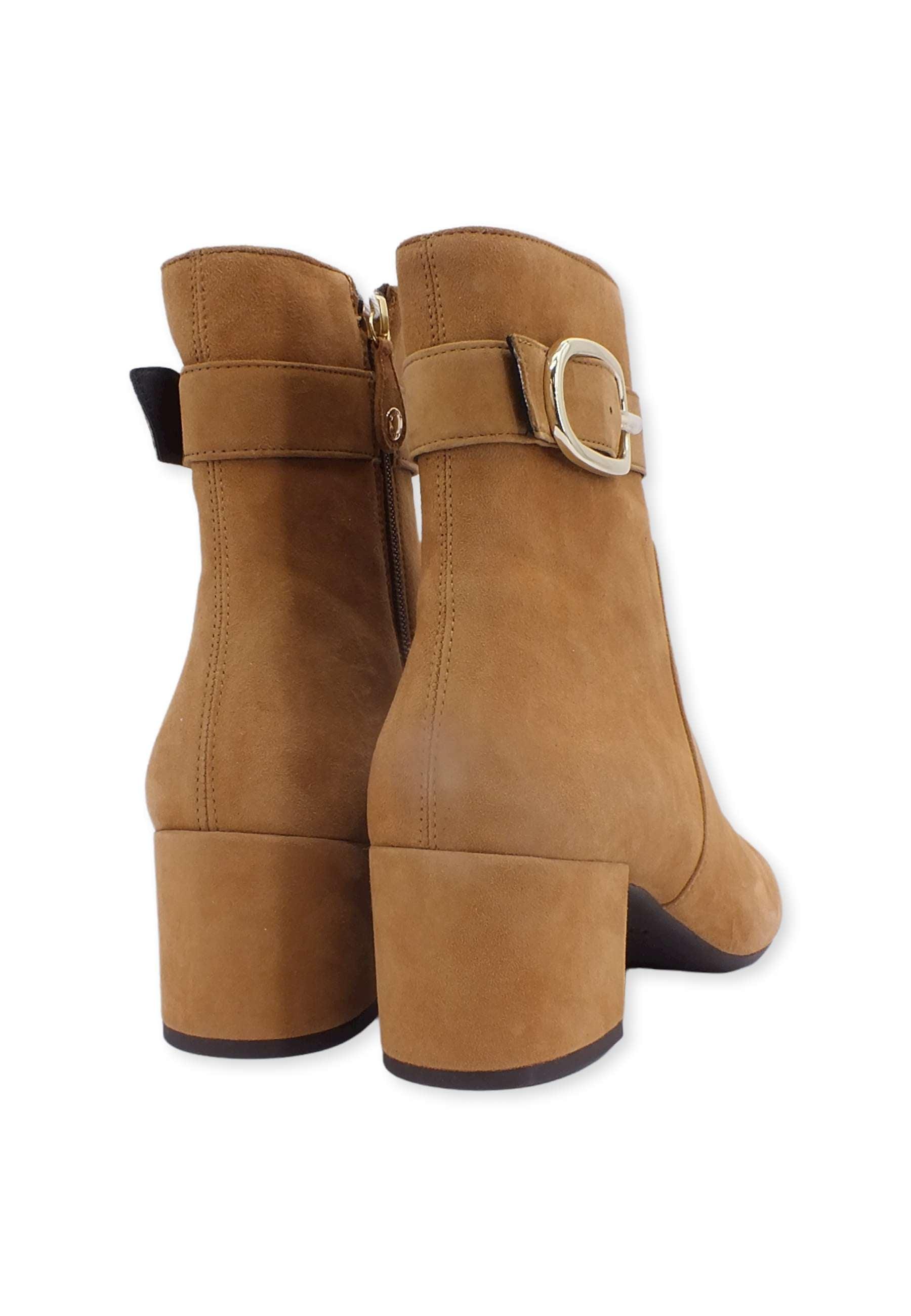 GEOX Eleana Stivaletto Tacco Donna Beige Cognac D26TWB0021C6001 - Sandrini Calzature e Abbigliamento