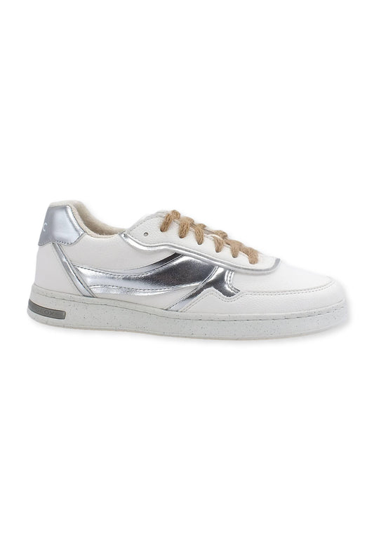 GEOX Jaysen Sneaker Donna White Silver D261BG0BUNFC0007 - Sandrini Calzature e Abbigliamento