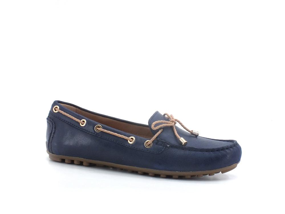 GEOX Mocassino Fiocco Leelyan Blu Sabbia - Sandrini Calzature e Abbigliamento