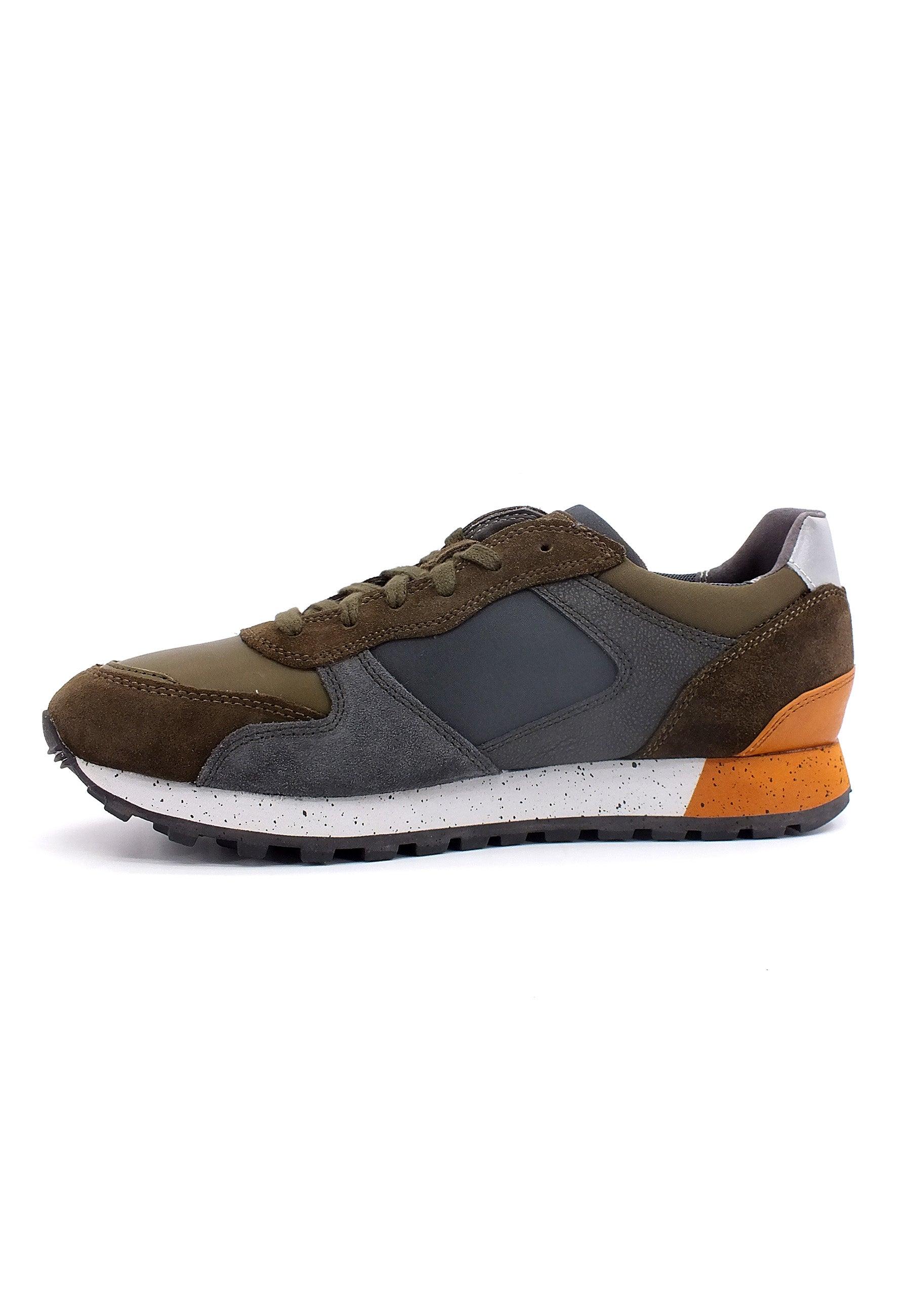 GEOX Ponente Sneaker Uomo Dark Olive Anthracite U26CPA02011C3K9A - Sandrini Calzature e Abbigliamento