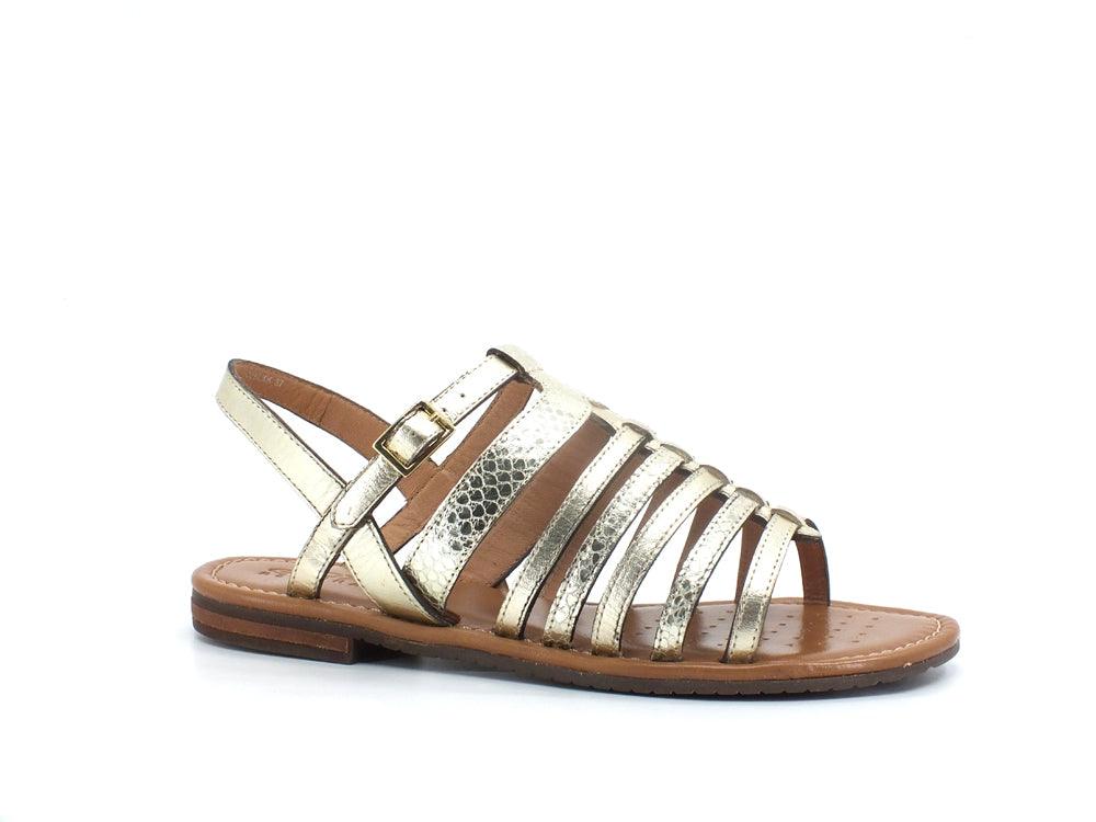 GEOX Sandalo Listini Pelle Sozy Metal Oro - Sandrini Calzature e Abbigliamento