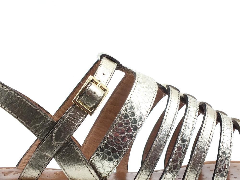 GEOX Sandalo Listini Pelle Sozy Metal Oro - Sandrini Calzature e Abbigliamento