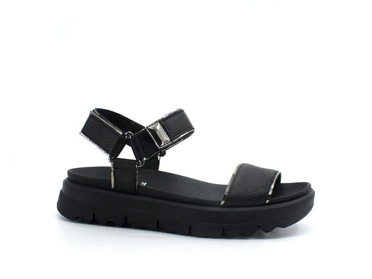 GEOX Sandalo Pelle Flatform Xand Nero - Sandrini Calzature e Abbigliamento