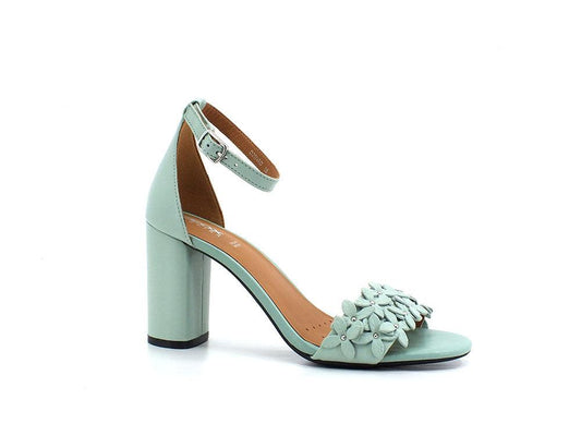 GEOX Sandalo Tacco Pelle Eraklia Mint Azzurro - Sandrini Calzature e Abbigliamento