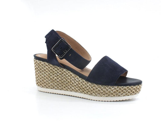 GEOX Sandalo Zeppa Lipare Dark Jeans Blu - Sandrini Calzature e Abbigliamento