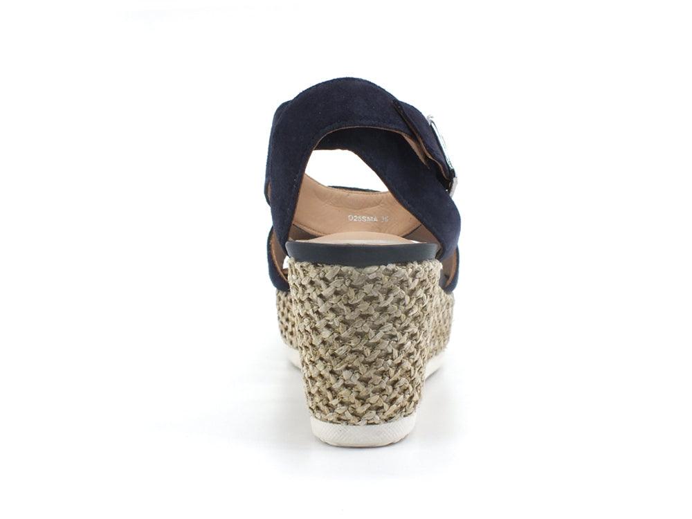GEOX Sandalo Zeppa Lipare Dark Jeans Blu - Sandrini Calzature e Abbigliamento