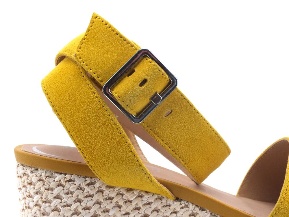 GEOX Sandalo Zeppa Lipare Dark Yellow Giallo - Sandrini Calzature e Abbigliamento
