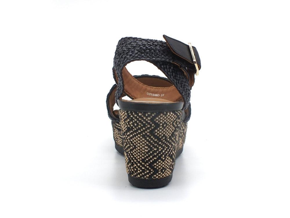 GEOX Sandalo Zeppa Lipari Black Nero - Sandrini Calzature e Abbigliamento