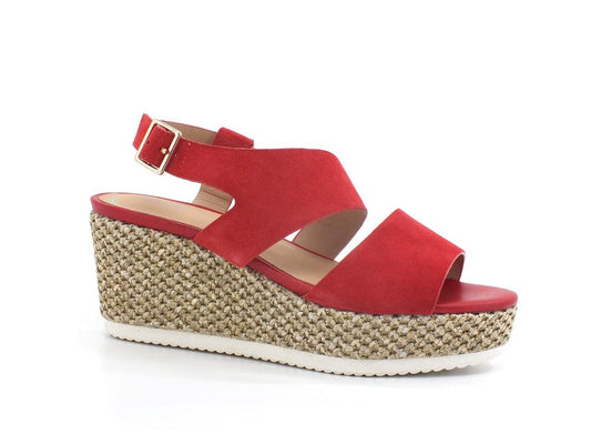 GEOX Sandalo Zeppa Lipari Red Rosso - Sandrini Calzature e Abbigliamento