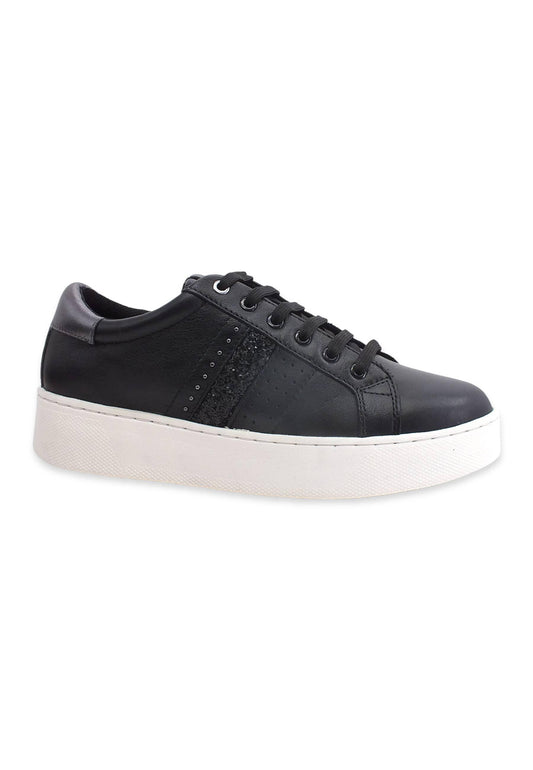GEOX Skyely Sneaker Donna Black Gun D16QXE085CFC9B1G - Sandrini Calzature e Abbigliamento