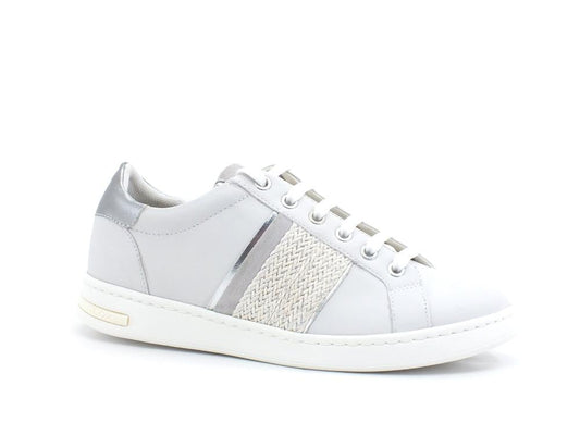 GEOX Sneaker Fascia Strass Bianco White Silver - Sandrini Calzature e Abbigliamento