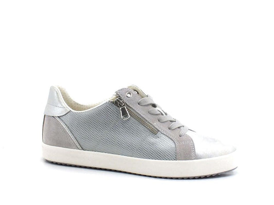 GEOX Sneaker Met Syn Metal Grigio - Sandrini Calzature e Abbigliamento