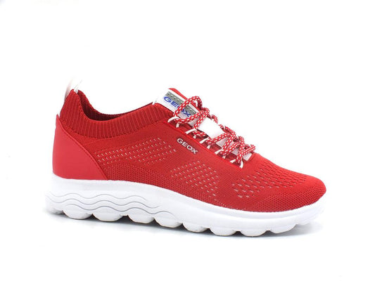 GEOX Sneaker Running Knitted Spherica Rosso - Sandrini Calzature e Abbigliamento